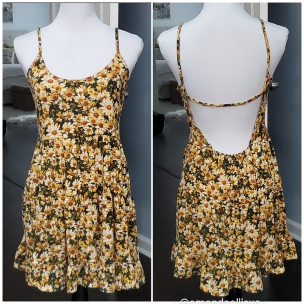 Floral Backless Dress